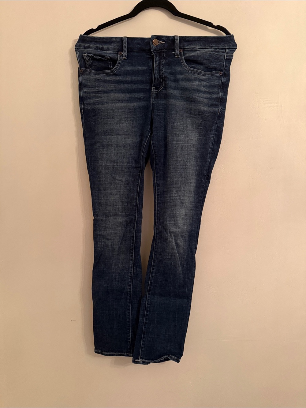 Buckle Dark Blue Straight Leg Jeans